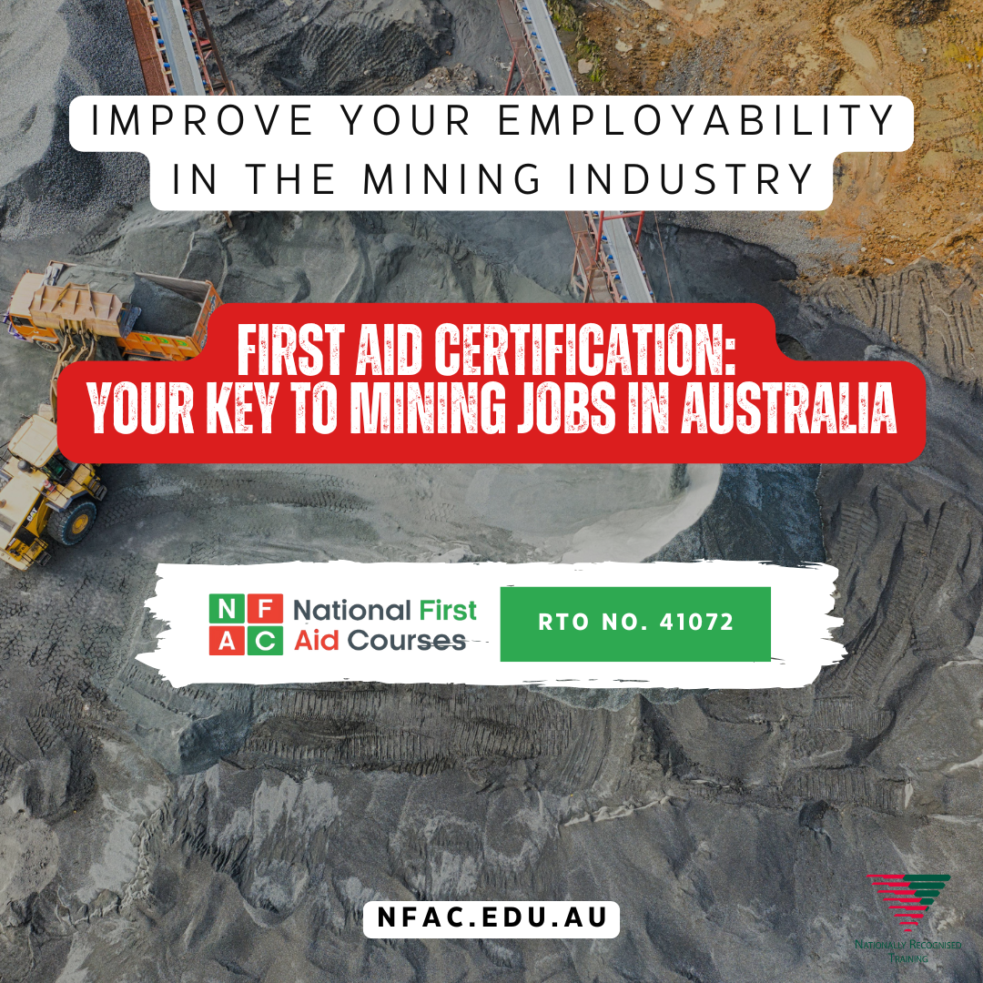 First Aid certificate for the mining industry