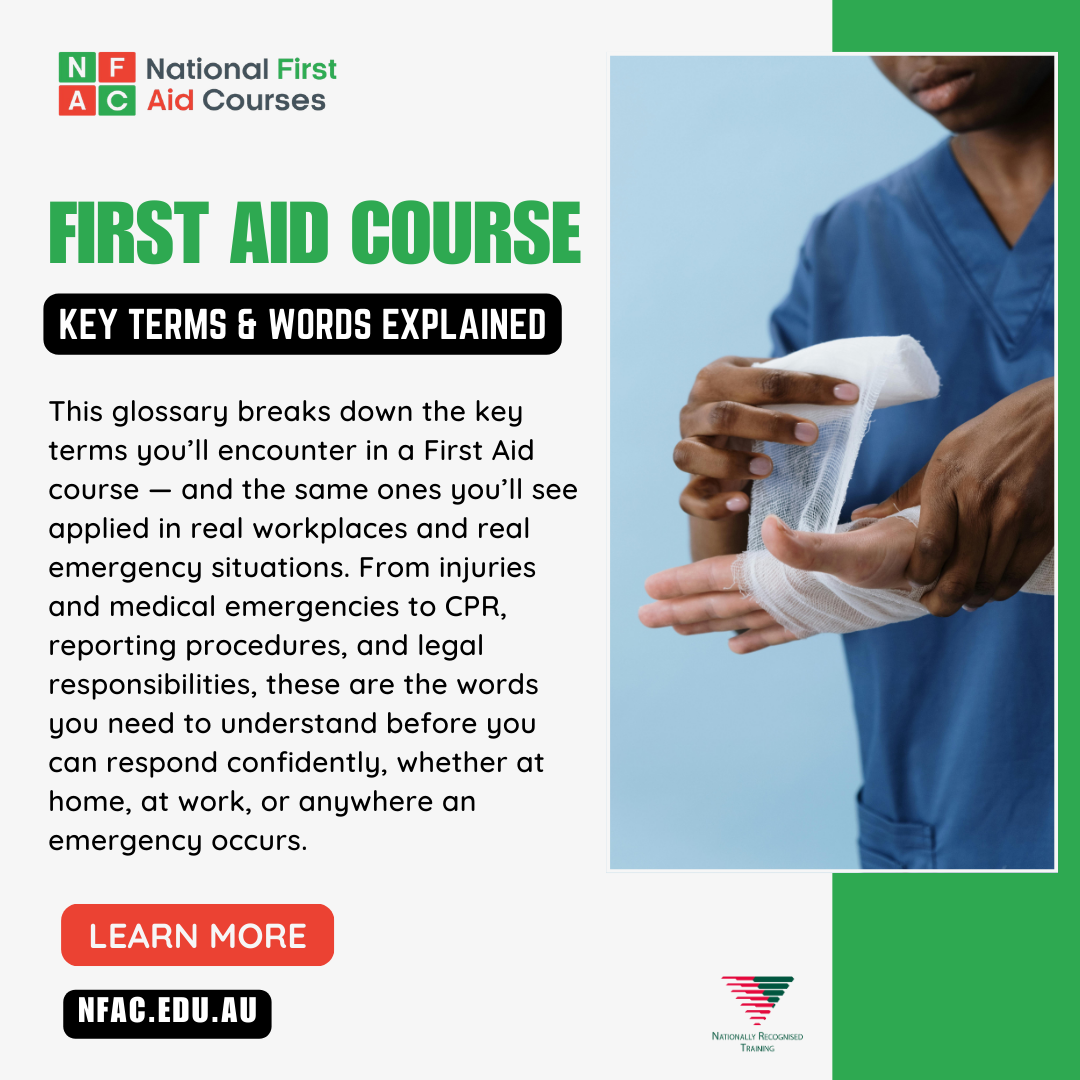 First Aid Course Glossary: Key Terms & Words Explained