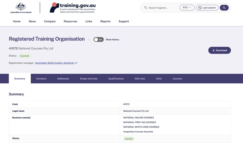 RTO 41072 NFAC Australia
