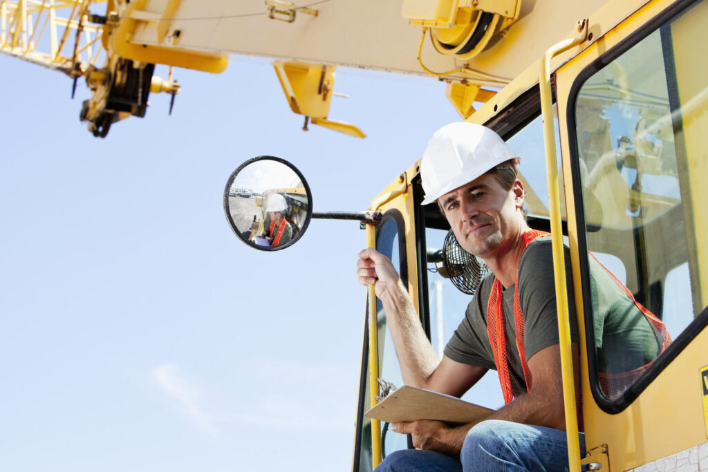 crane operator at work in Australia