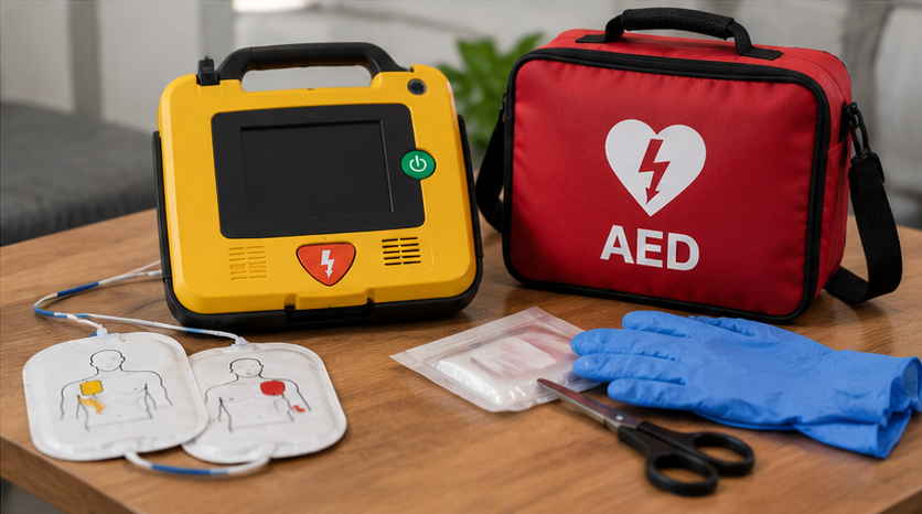AED kit for first aid