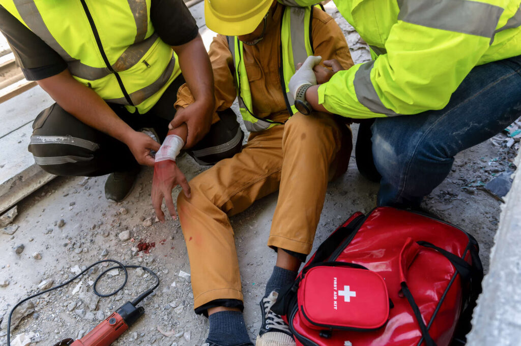 Treating an Injured Construction Worker